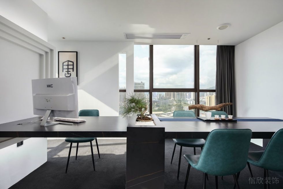 新中式風(fēng)格商務(wù)辦公場所洽談室設(shè)計裝修圖