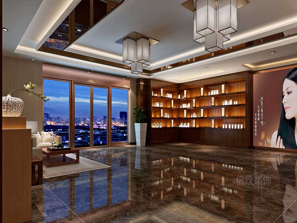 深圳現(xiàn)代中式美發(fā)店大廳裝修設(shè)計(jì) 深圳現(xiàn)代中式美發(fā)店大廳裝修設(shè)計(jì)