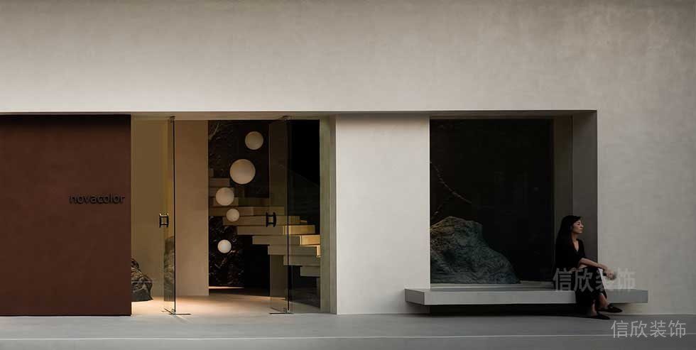 日式玻璃平推門效果圖戶外簡約效果