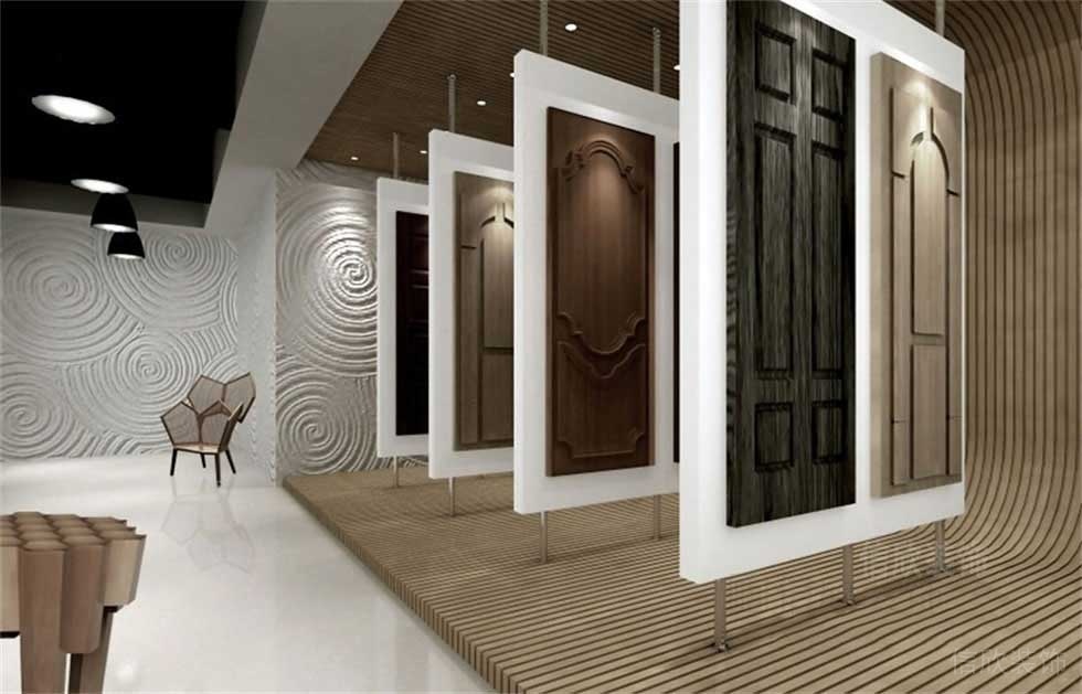 木業(yè)企業(yè)產品木門展區(qū)裝修設計