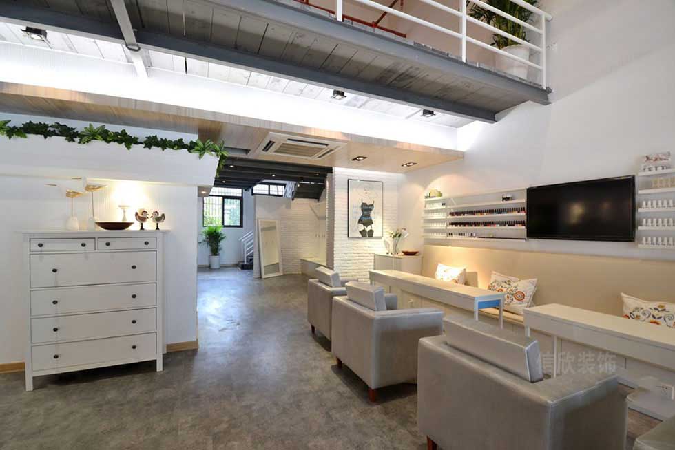 極簡風格美甲店二層裝修設計 極簡風格美甲店二層裝修設計