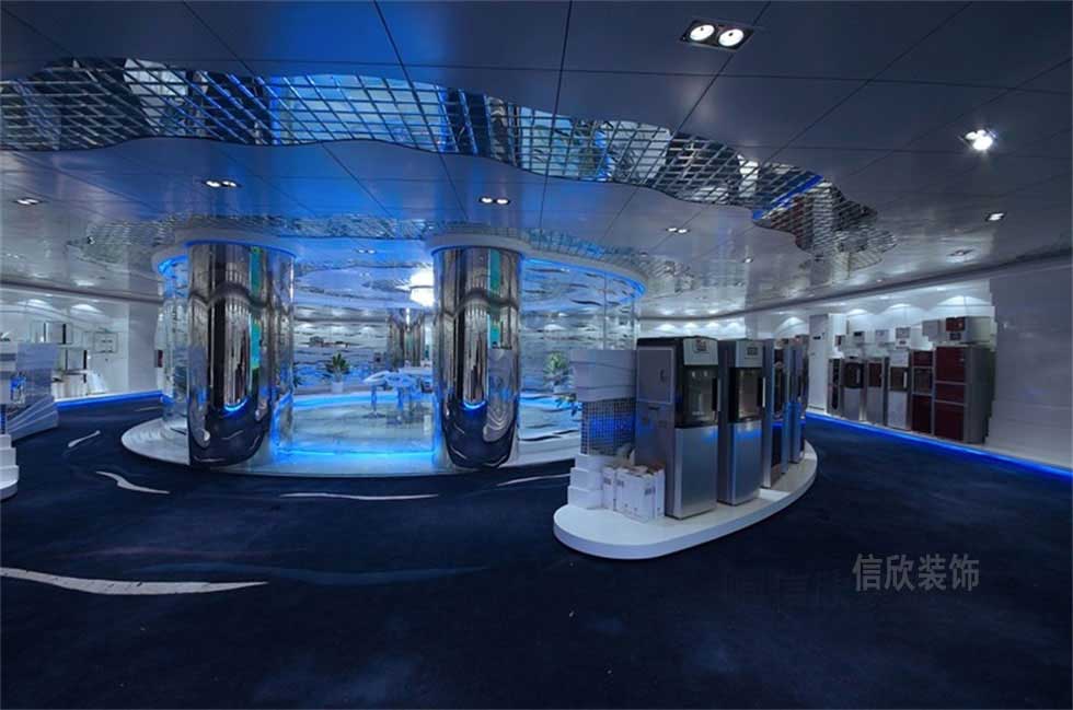 大型演播中心藍(lán)色的燈光效果圖