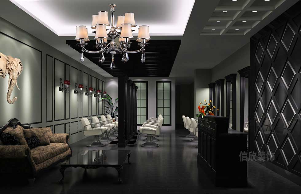 深圳剪藝?yán)戆l(fā)店大廳裝修設(shè)計 深圳剪藝?yán)戆l(fā)店大廳裝修設(shè)計