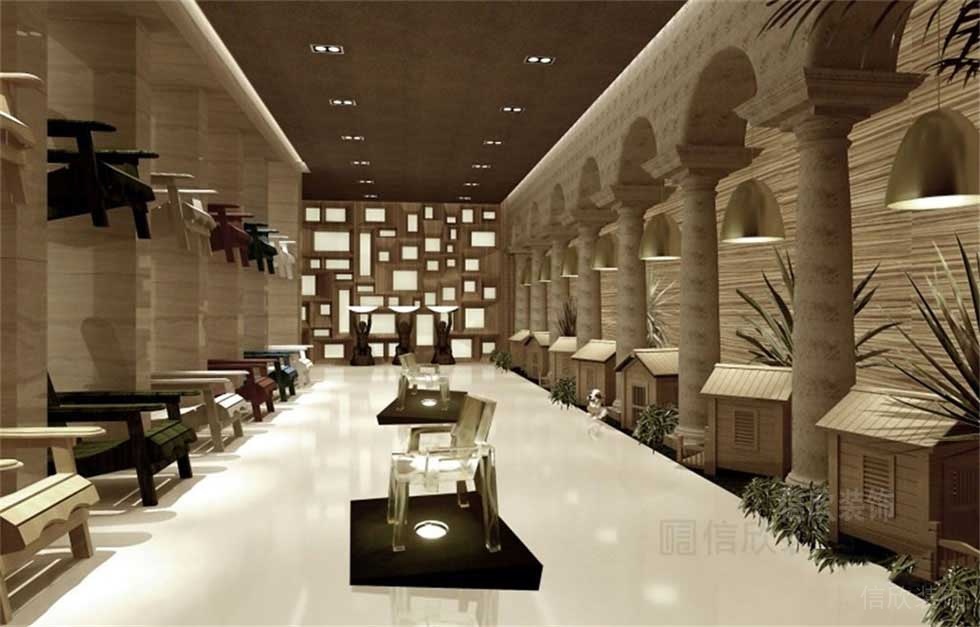 木業(yè)企業(yè)產(chǎn)品沙灘椅及園藝展區(qū)裝修設(shè)計