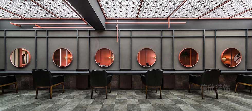 深圳寶安紅色美發(fā)店剪發(fā)區(qū)裝修設(shè)計 深圳寶安紅色美發(fā)店剪發(fā)區(qū)裝修設(shè)計