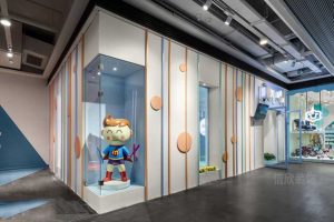 兒童培訓(xùn)機構(gòu)藝術(shù)教育興趣裝修pvc地板效果圖波點墻體裝修效果