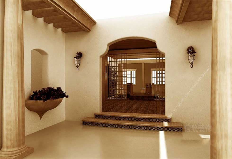 實木制品展廳門廳裝修設(shè)計