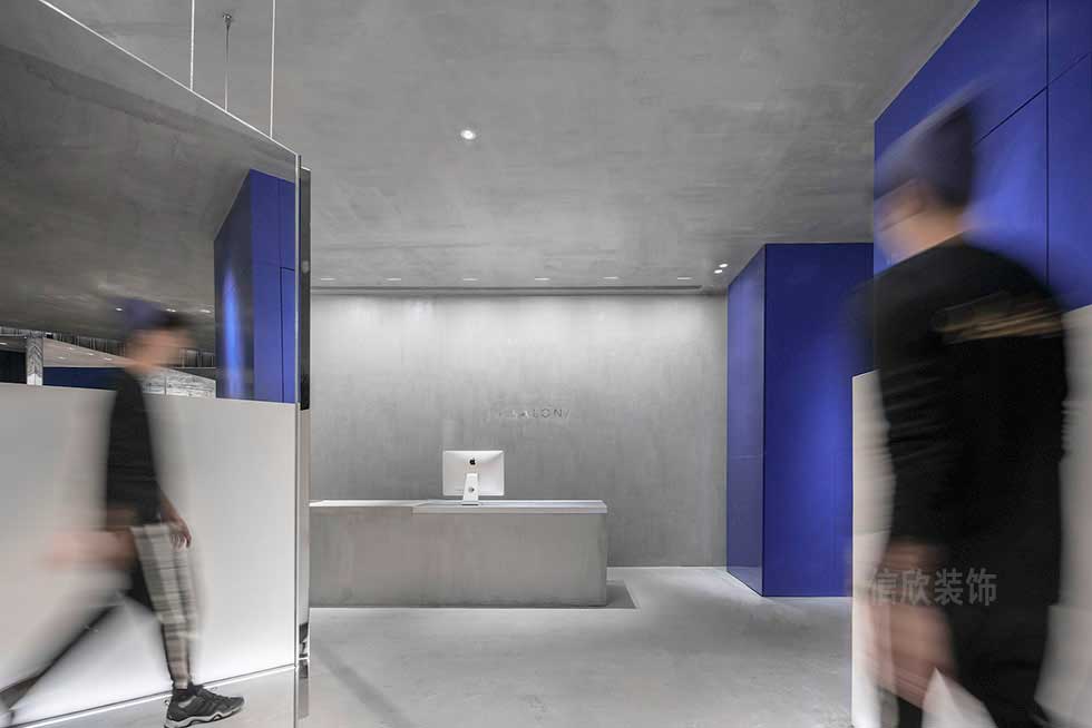 簡約的小理發(fā)店收銀臺裝修設計