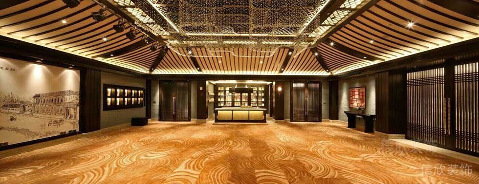 中式效果圖裝修開放式餐廳大堂就餐區(qū)效果圖