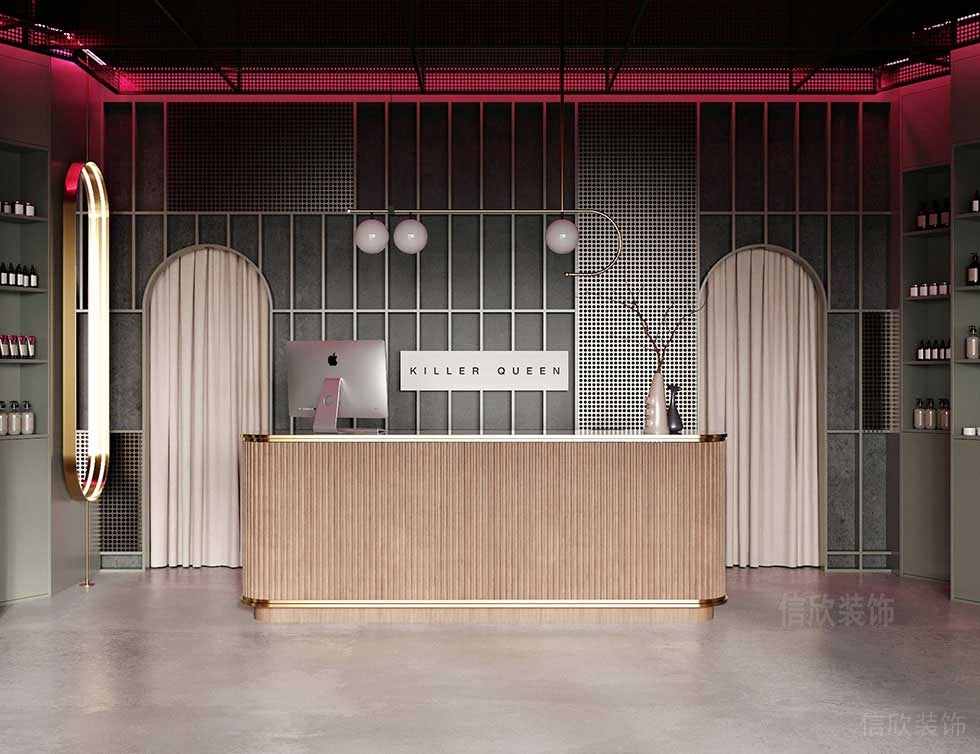 深圳龍崗北歐輕奢美發(fā)店前臺裝修設(shè)計(jì) 深圳龍崗北歐輕奢美發(fā)店前臺裝修設(shè)計(jì)