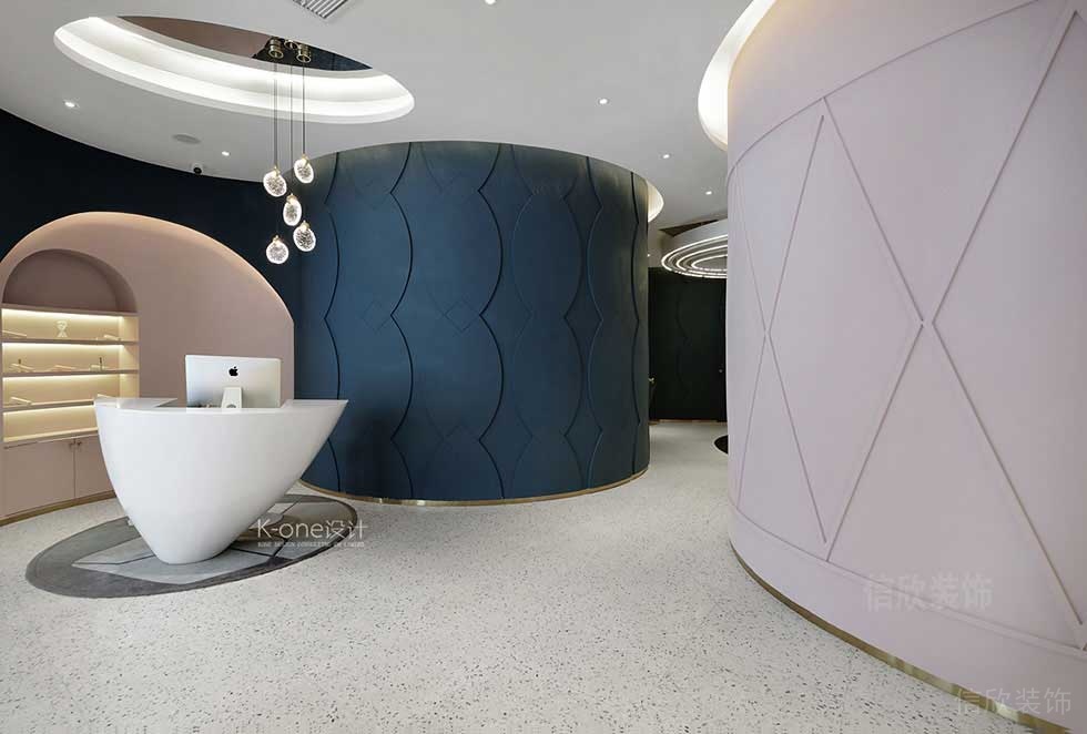 辦公室過(guò)道裝修弧線創(chuàng)意圖案墻柱效果圖水磨石設(shè)計(jì)圖