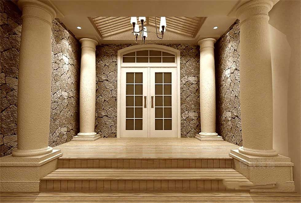 實木制品展廳門廳裝修設(shè)計