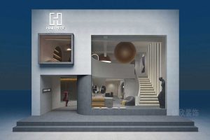 店鋪玻璃設(shè)計(jì)獨(dú)立復(fù)式工作室燈帶創(chuàng)意店鋪裝修效果