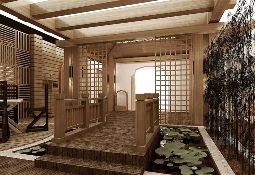 實木制品展廳大廳裝修設(shè)計