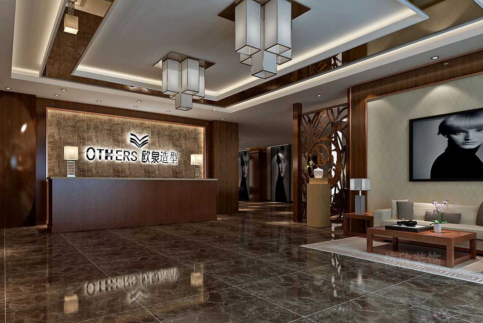 深圳現(xiàn)代中式美發(fā)店前臺(tái)裝修設(shè)計(jì) 深圳現(xiàn)代中式美發(fā)店前臺(tái)裝修設(shè)計(jì)