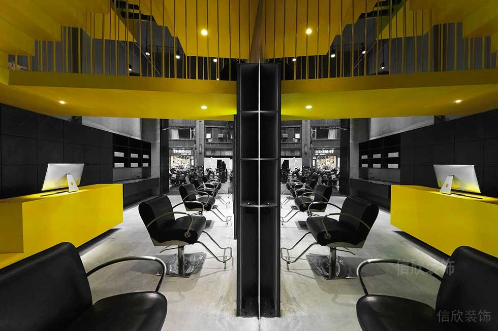 深圳鹽田工業(yè)風(fēng)美發(fā)店美發(fā)區(qū)裝修設(shè)計 深圳鹽田工業(yè)風(fēng)美發(fā)店美發(fā)區(qū)裝修設(shè)計