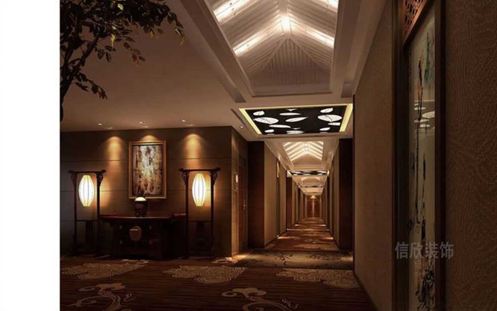 生物科技企業(yè)展廳走廊裝修設(shè)計