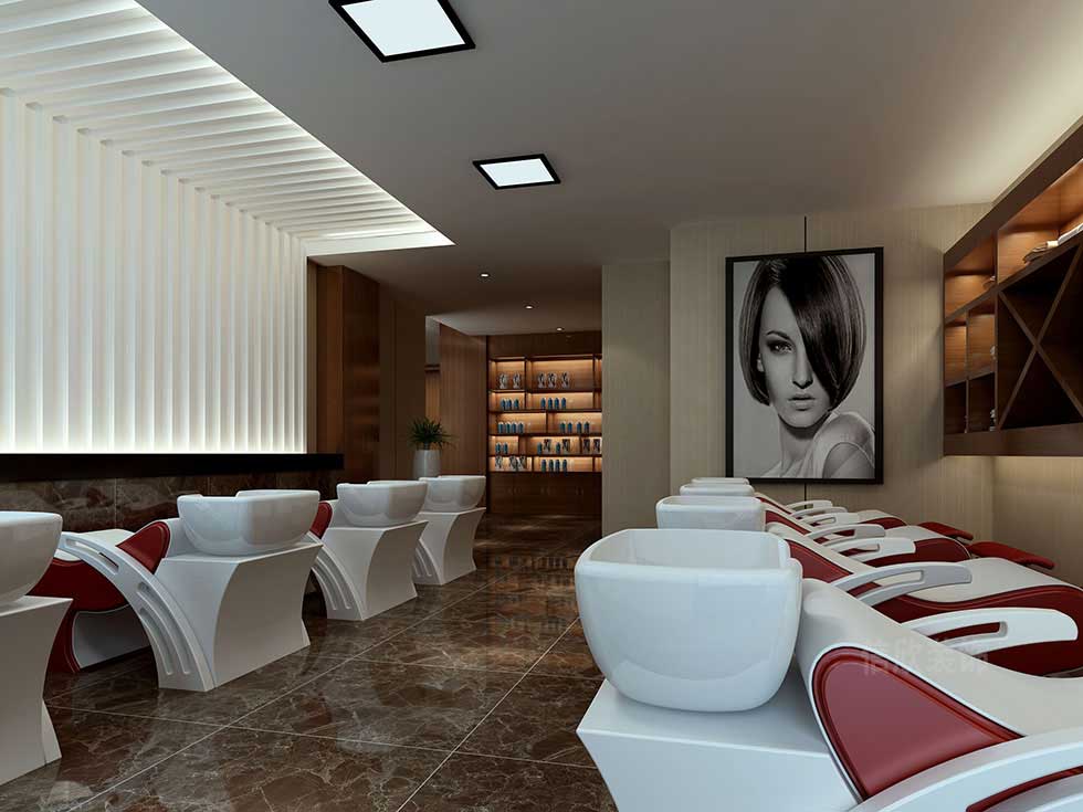 深圳現(xiàn)代中式美發(fā)店洗頭區(qū)裝修設(shè)計(jì) 深圳現(xiàn)代中式美發(fā)店洗頭區(qū)裝修設(shè)計(jì)