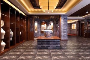 中國畫店鋪裝修設(shè)計(jì)培訓(xùn)機(jī)構(gòu)大廳兒童啟蒙教育中心裝修效果圖