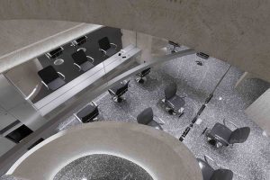 會議室裝修水磨石地板工業(yè)風(fēng)鏡面效果圖幾何線條裝修現(xiàn)代辦公室設(shè)計