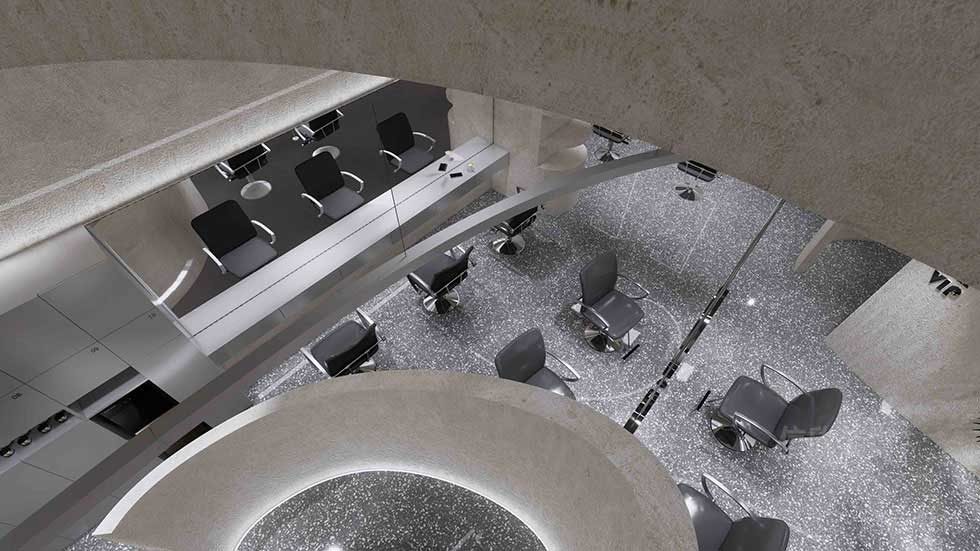 會議室裝修水磨石地板工業(yè)風鏡面效果圖幾何線條裝修現(xiàn)代辦公室設(shè)計