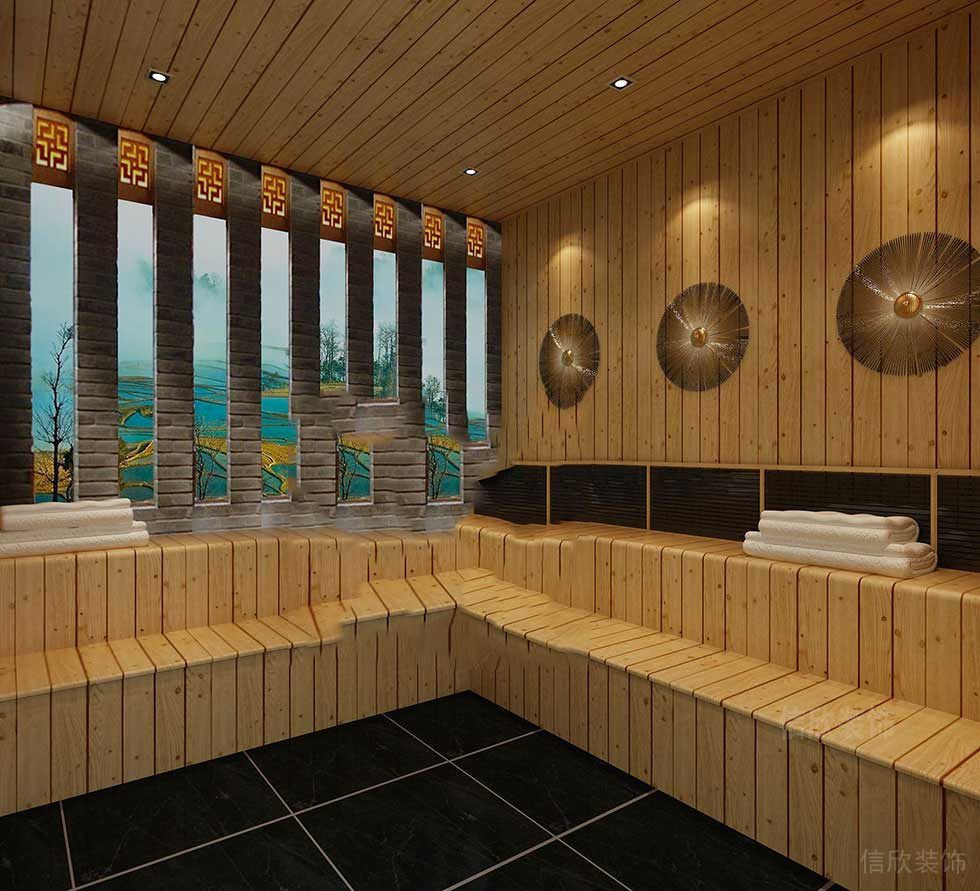 桑拿房現(xiàn)代按摩會所店鋪裝修實(shí)木設(shè)計(jì)中國風(fēng)設(shè)計(jì)圖
