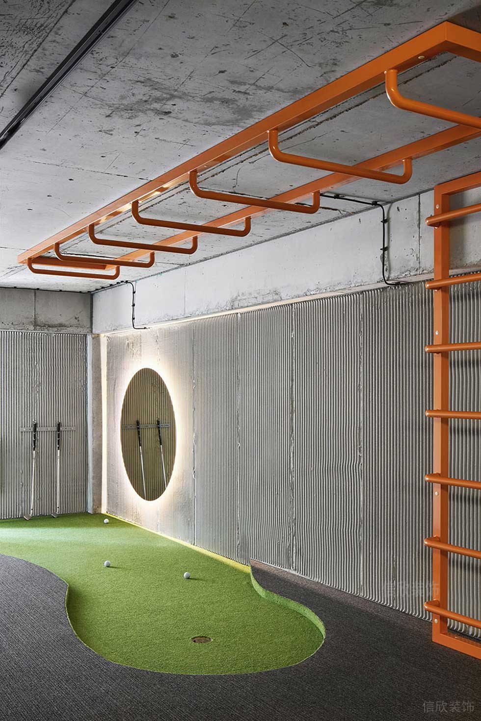 北歐工業(yè)風辦公空間休閑活動室裝修圖