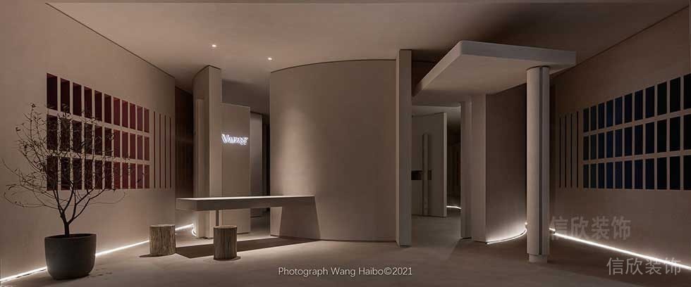 木質(zhì)日式辦公室墻體效果圖辦公室裝修