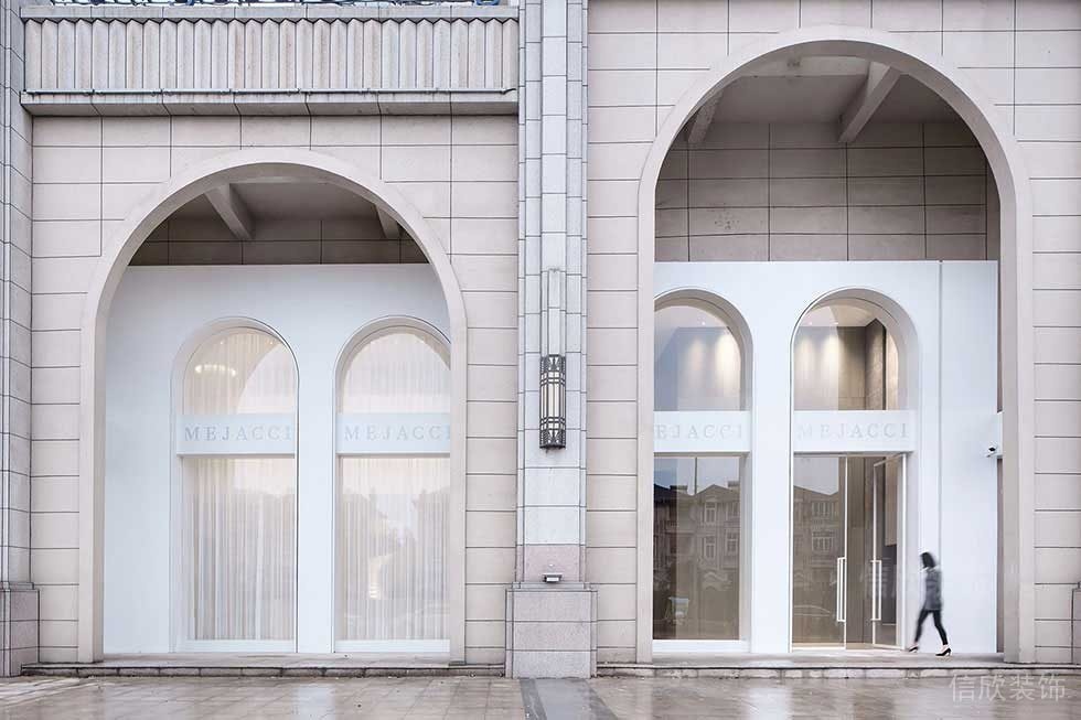 奢侈品店鋪裝修古典拱形設(shè)計瓷磚鋪貼效果