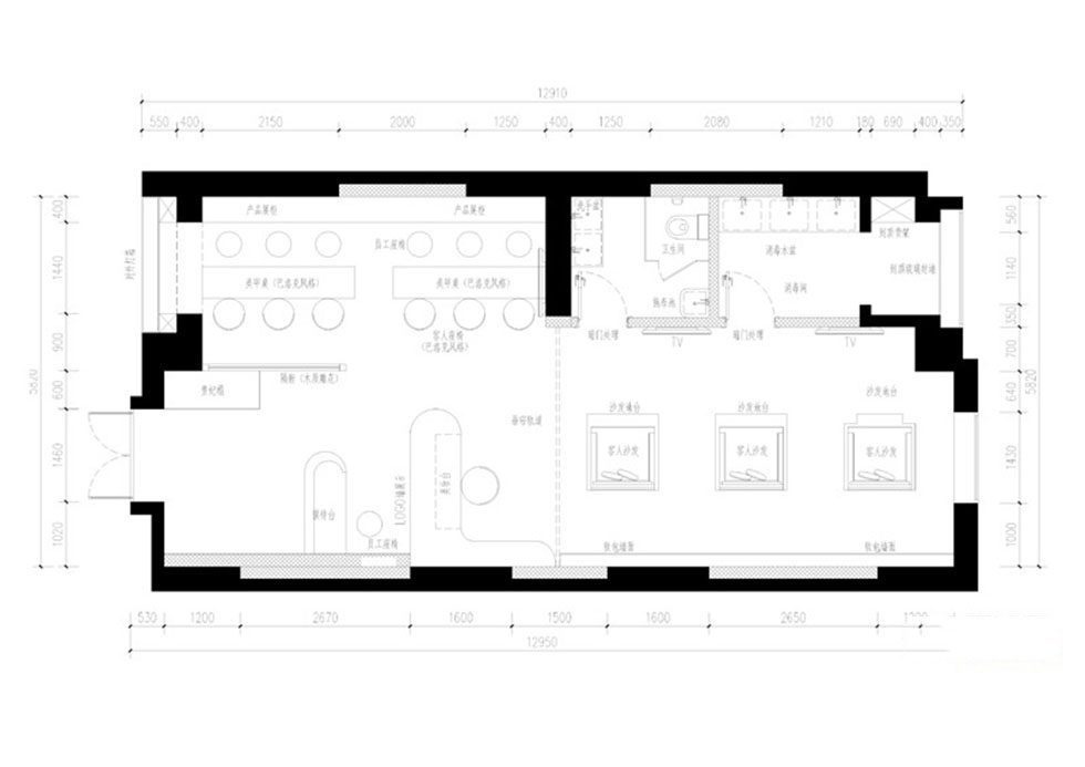 機(jī)構(gòu)裝修平面設(shè)計圖