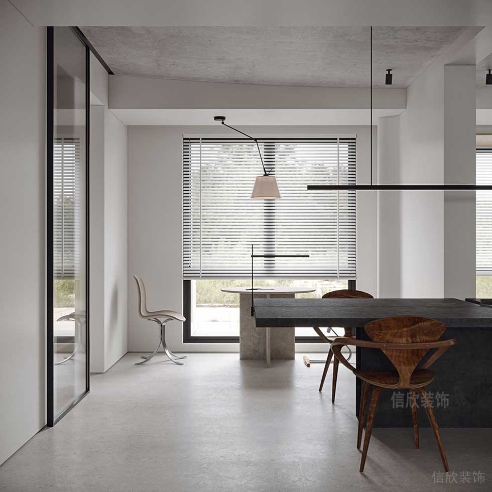 極簡(jiǎn)風(fēng)格工作室辦公區(qū)效果圖