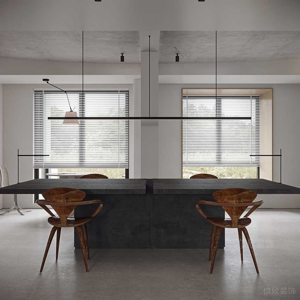 極簡(jiǎn)風(fēng)格公司案例辦公區(qū)空間效果圖