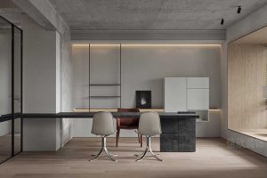 極簡(jiǎn)風(fēng)格寫字樓案例經(jīng)理辦公室效果圖