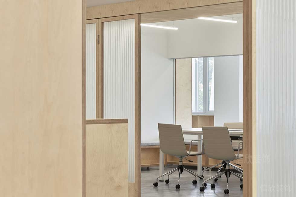 簡(jiǎn)約北歐風(fēng)辦公空間會(huì)議室入口設(shè)計(jì)圖