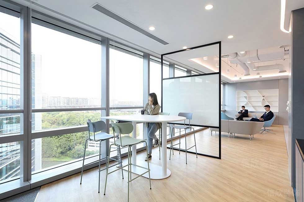 簡約北歐風(fēng)辦公室案例休閑接待廳裝修圖