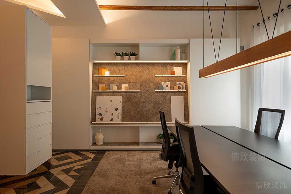 會議室裝修設(shè)計收納墻柜效果圖地毯裝修