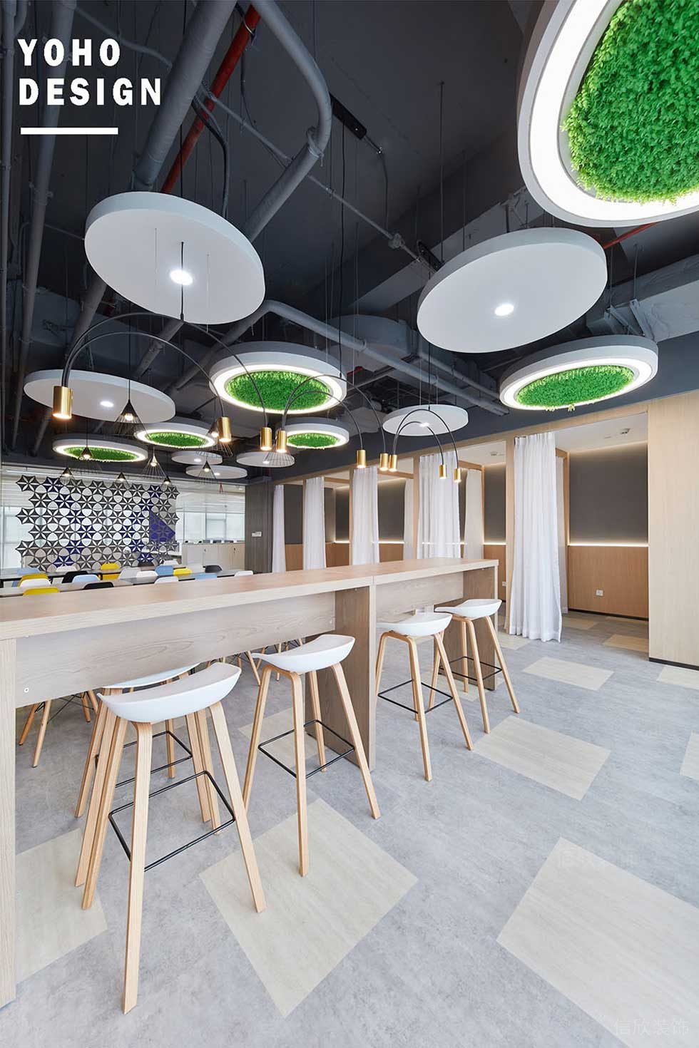 簡約北歐風(fēng)辦公室裝修案例休閑廳設(shè)計圖