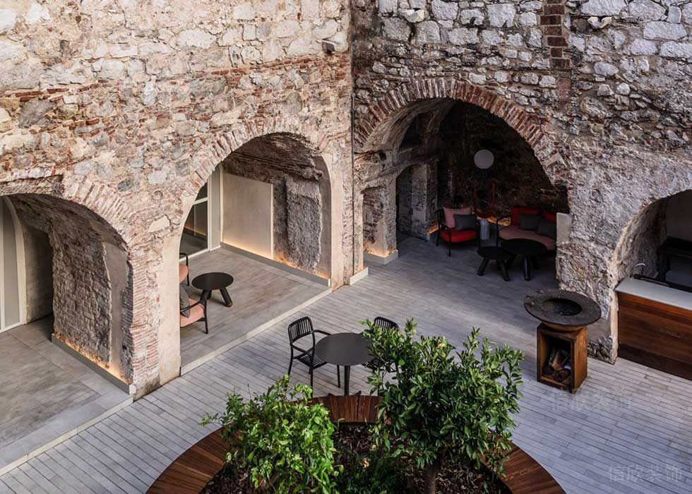 簡約北歐風(fēng)辦公室裝修工程庭院休閑區(qū)效果圖