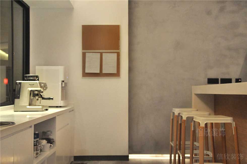 簡約風格辦公空間茶水間吧臺休閑區(qū)效果圖