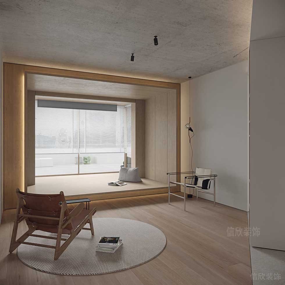 簡約風格辦公空間榻榻米休閑室裝修圖