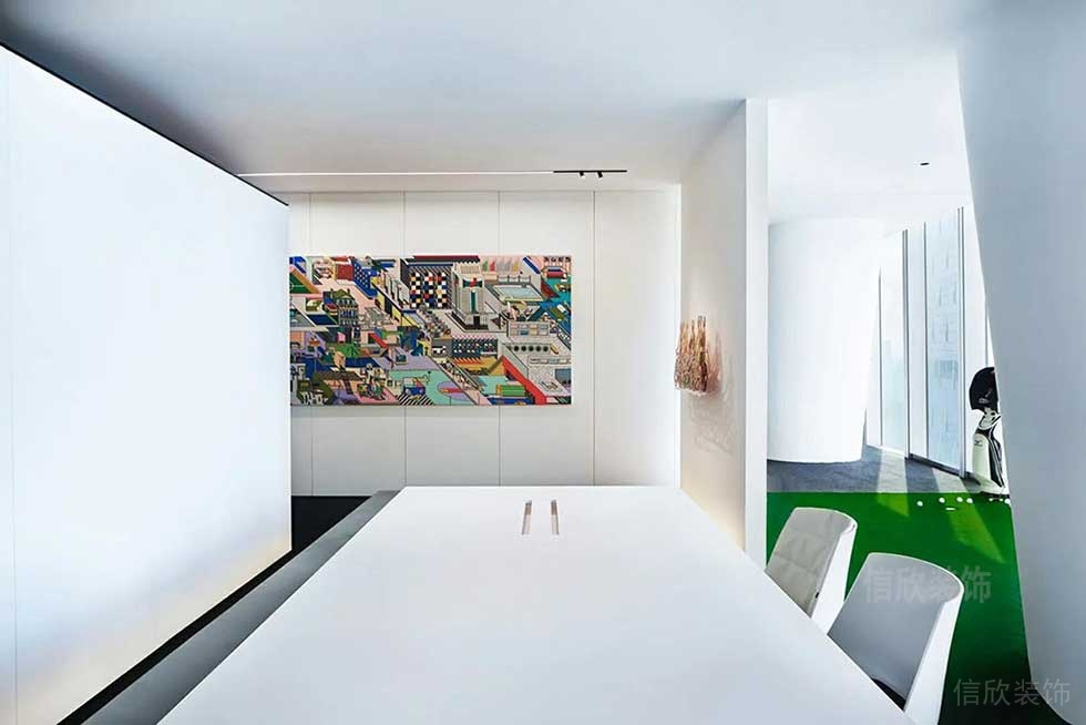 簡約風(fēng)格辦公空間裝修工程休閑區(qū)效果圖