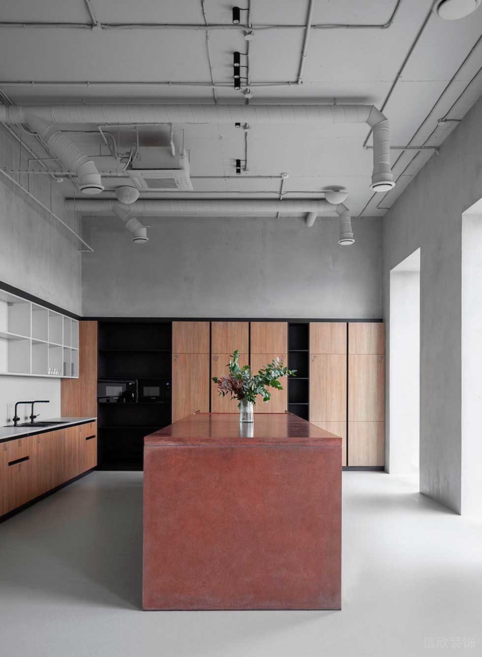 簡(jiǎn)約風(fēng)格辦公室案例茶水間效果圖