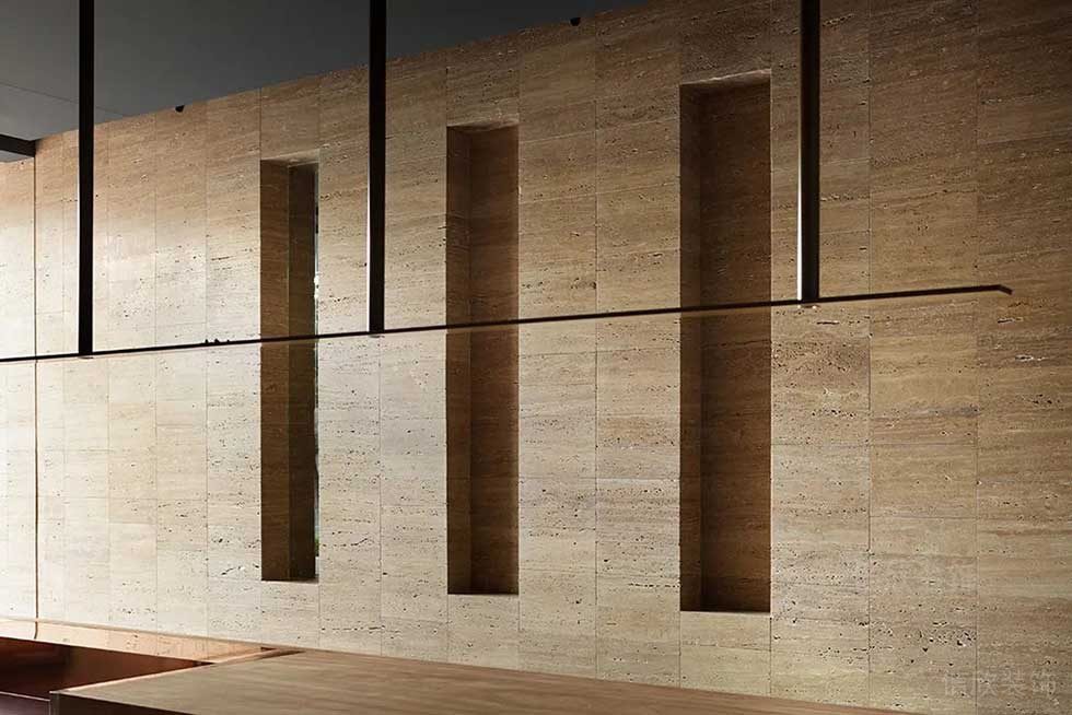 簡約風(fēng)格辦公室案例前廳背景墻效果圖