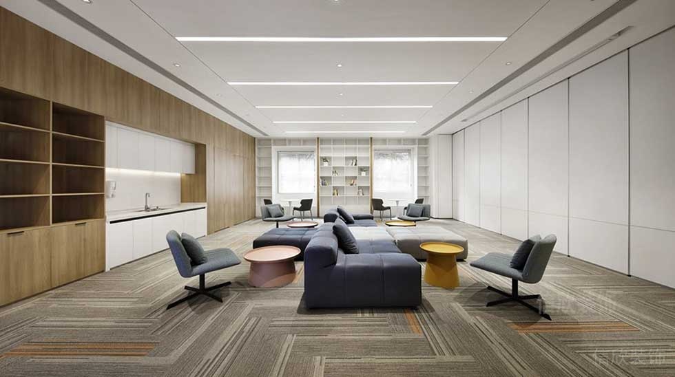 簡約風格辦公室案例休閑接待廳效果圖