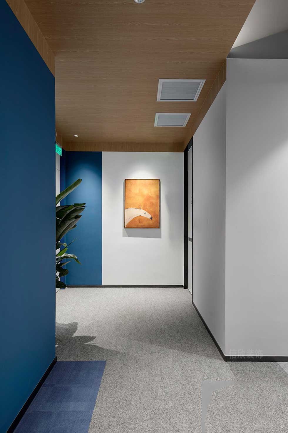 簡(jiǎn)約風(fēng)格辦公室案例走廊空間設(shè)計(jì)圖