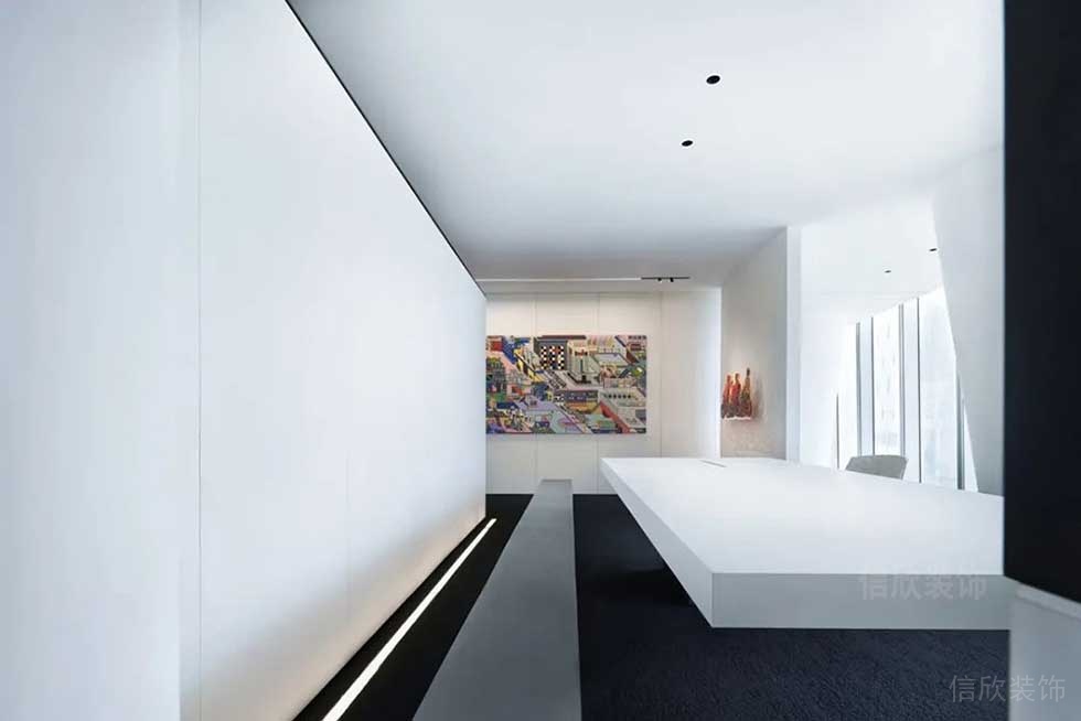 簡約風(fēng)格辦公室過道空間效果圖