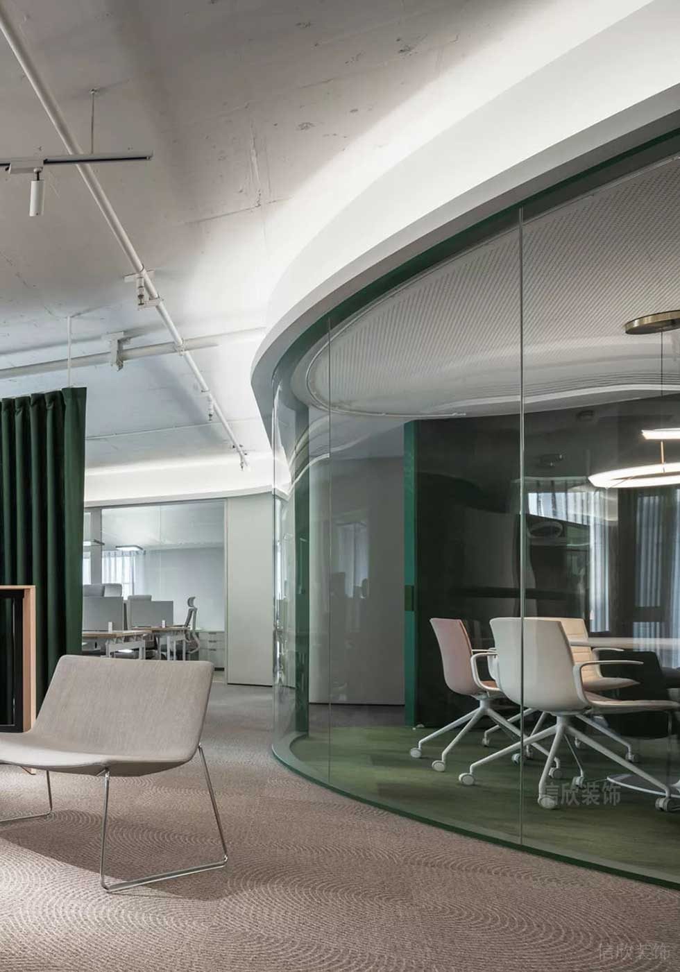 簡約風(fēng)格辦公室會議室過道空間空間裝修圖