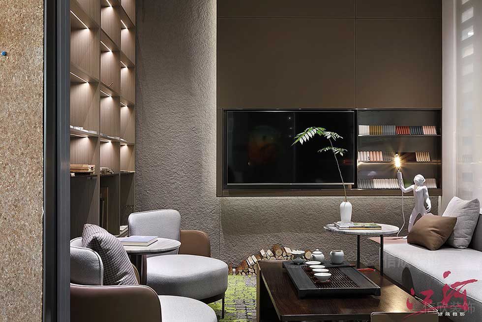 簡約風(fēng)格辦公室洽談廳裝修圖