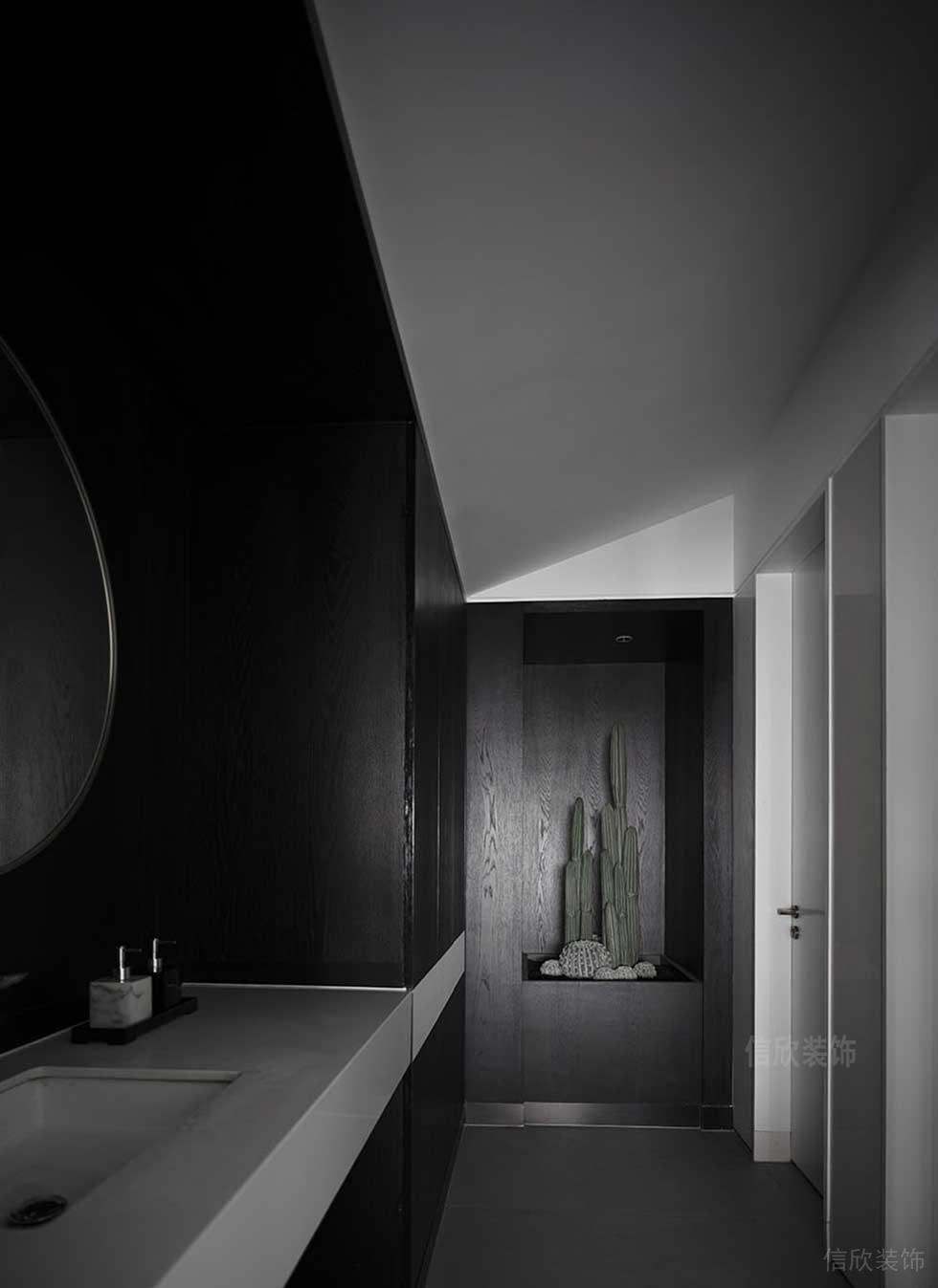 簡(jiǎn)約風(fēng)格辦公室衛(wèi)生間洗手臺(tái)裝修圖