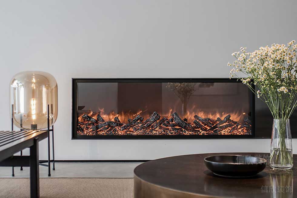 簡約風(fēng)格辦公室休閑室壁爐效果圖